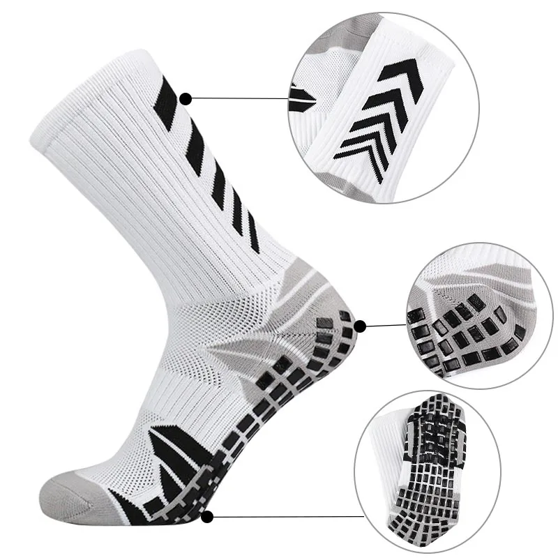 3 pairs heel X non-slip soccer socks Men wome non-slip football basketball sports grip socks 38-45 calcetines hombre futbol