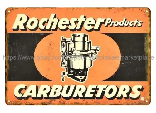 Rochester Products Carburetors metal tin sign restaurant lounge plaque