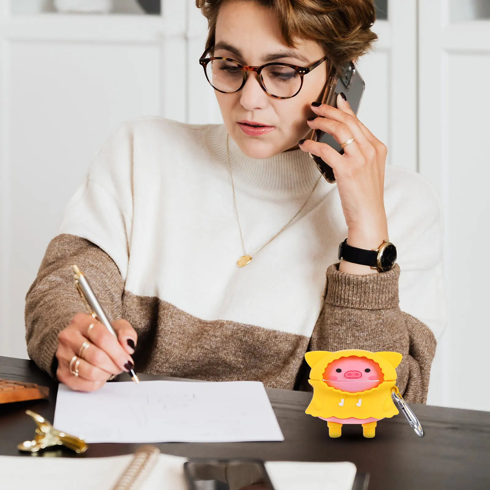 

1 Set Silicone Earbud Cover Compatible With Airpods Hook Design Durable Protective Case For Wireless Earphones Organizer