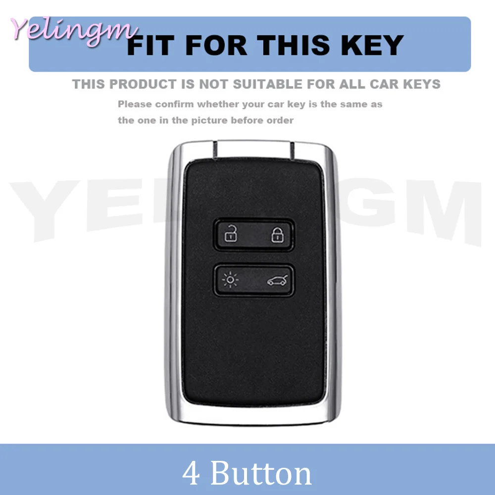 4 Buttons Car Key Cover for Renault Austral Kadjar Clio Megane Captur Arrana Kolaos Zoe Scenic Dacia Sandero Duster Logan Jogger