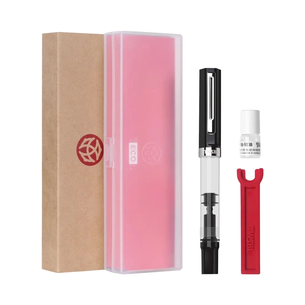 Original TWSBI ECO Piston Resin Fountain Pen Transparent limited Color Barrel Large Capacity Ink Storage Students Writing Gift
