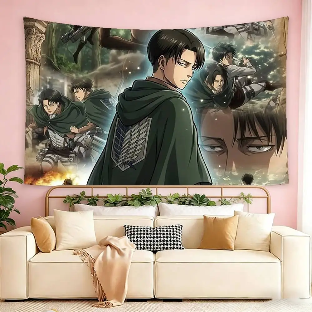 Attack on Titan Levi Ackerman Flags Suitable For Party Club Outdoor Interior Wall Decoration Banner Fans Gift