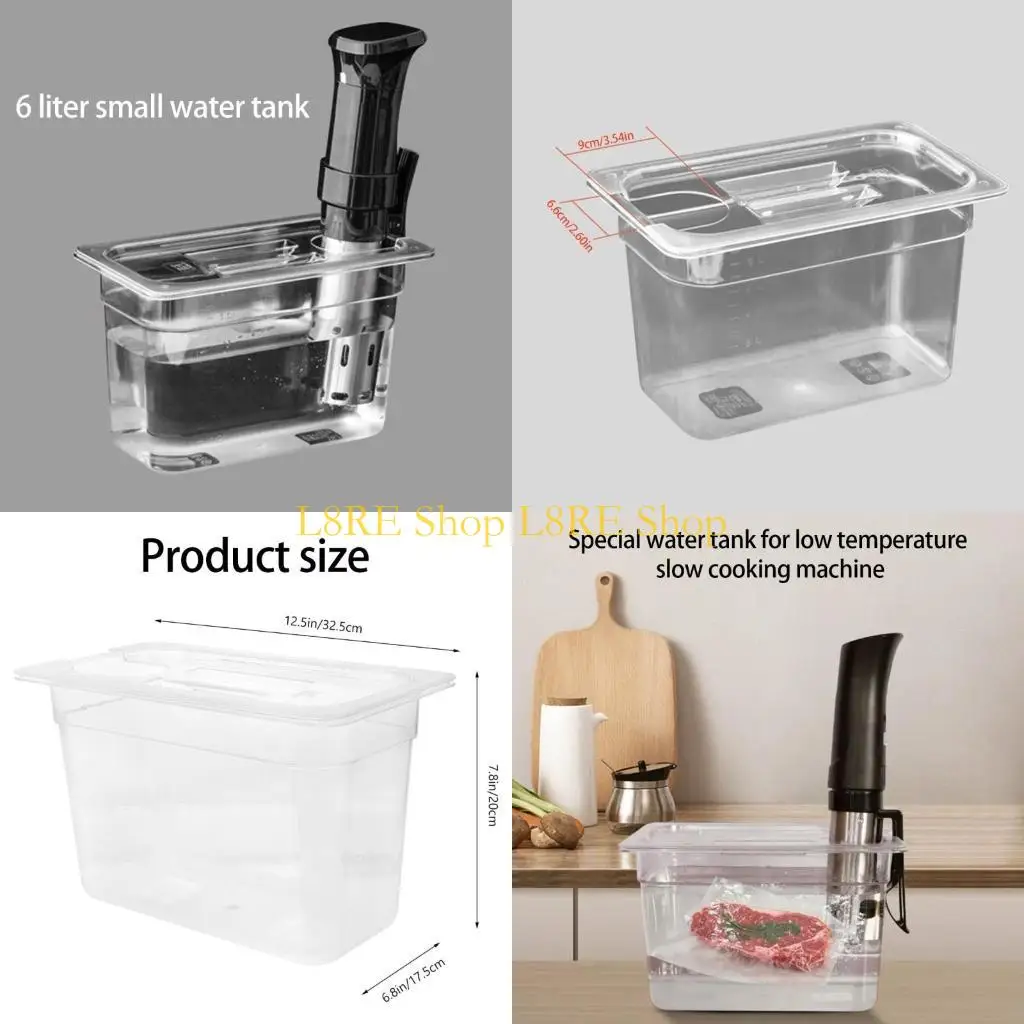 

L8RE Practical 6L Sous Vide Container for Home and Restaurant Use Kitchen Accessory