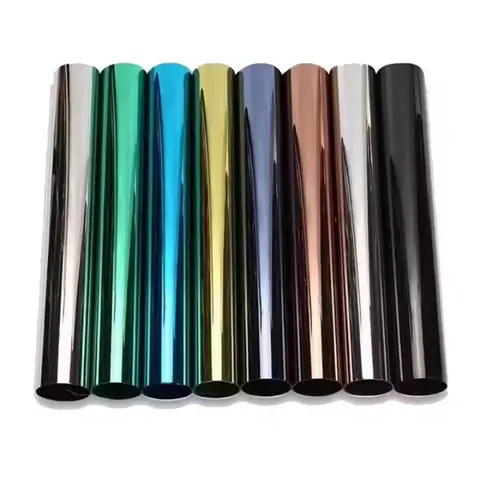 Película para ventana, privacidad, espejo unidireccional, bloqueo solar diurno, reflectante, estático, anti UV, Control de calor, tinte para ventana para el hogar