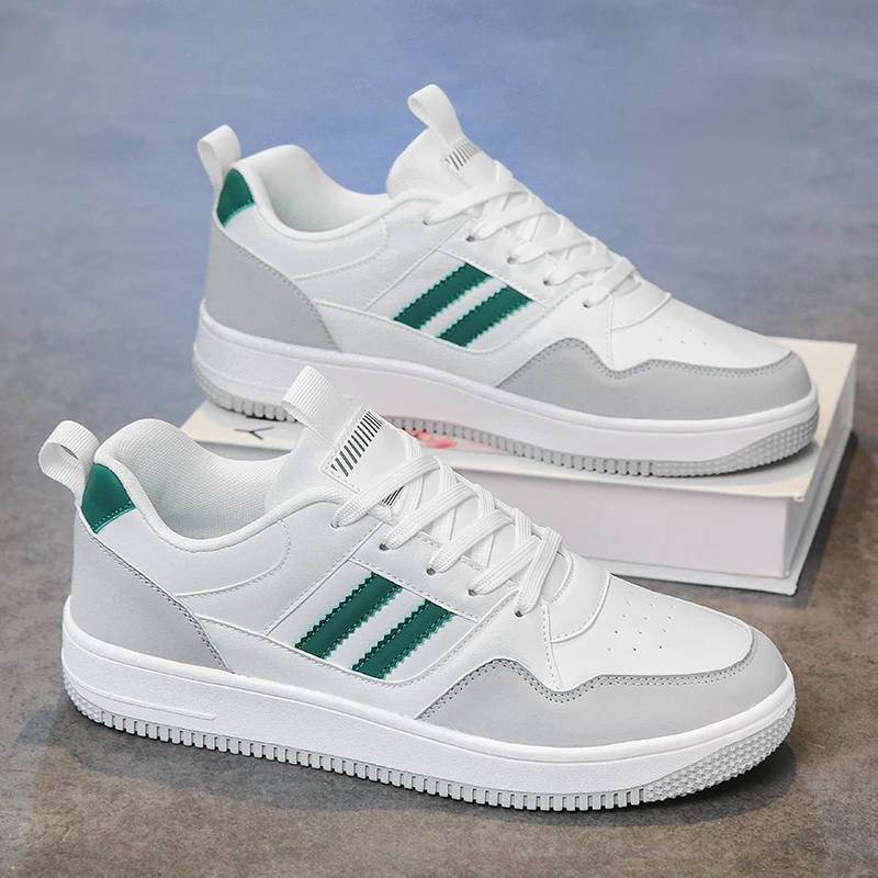 

2025 Men's casual sports shoes, flat spring and autumn breathable board shoes, anti-slip breathable vulcanized shoes,