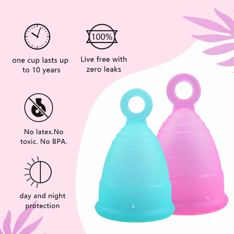 Certified Cup Kit Steam Sterilizer Applicator Reusable Soft Silicone Lady Cup Sterilization Women Health Care Feminine Hygiene