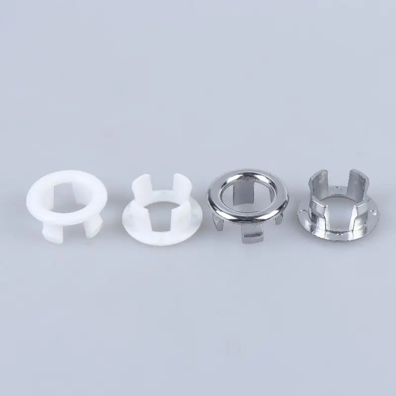 Replacement Sink Overflow Cover 10PCS Shiny Chrome Drain Cap for Bathroom Kitchen Basin Fixture