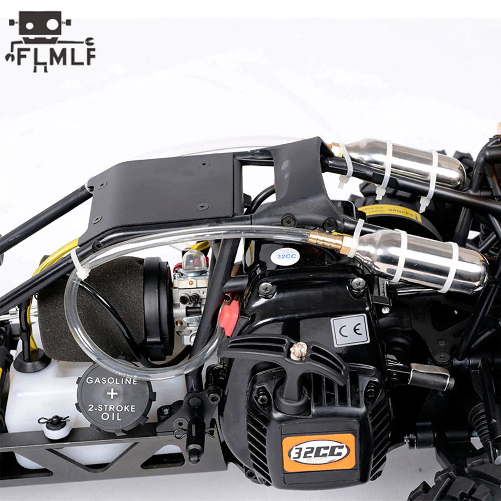 RCガソリンカー23CC〜45CCブースターポンプまたはインテークマニホールドセット（1/5 HPI Rofun Km Rovan Baja Losi 5ive-T DBXL FG Redcatトラックパーツ用）