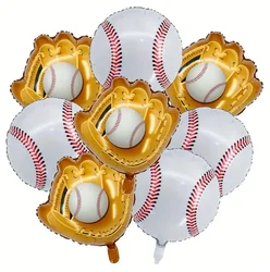 8pcs baseball balls, baseball gloves, balloons, baseball themed games, parties, balloon decorations, party supplies
