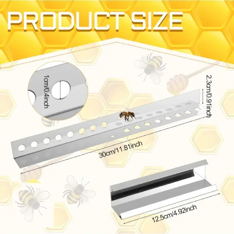 10PCS  Stainless steel multifunctional beehive, stretching door, anti escape door, partition frame, beehive tool