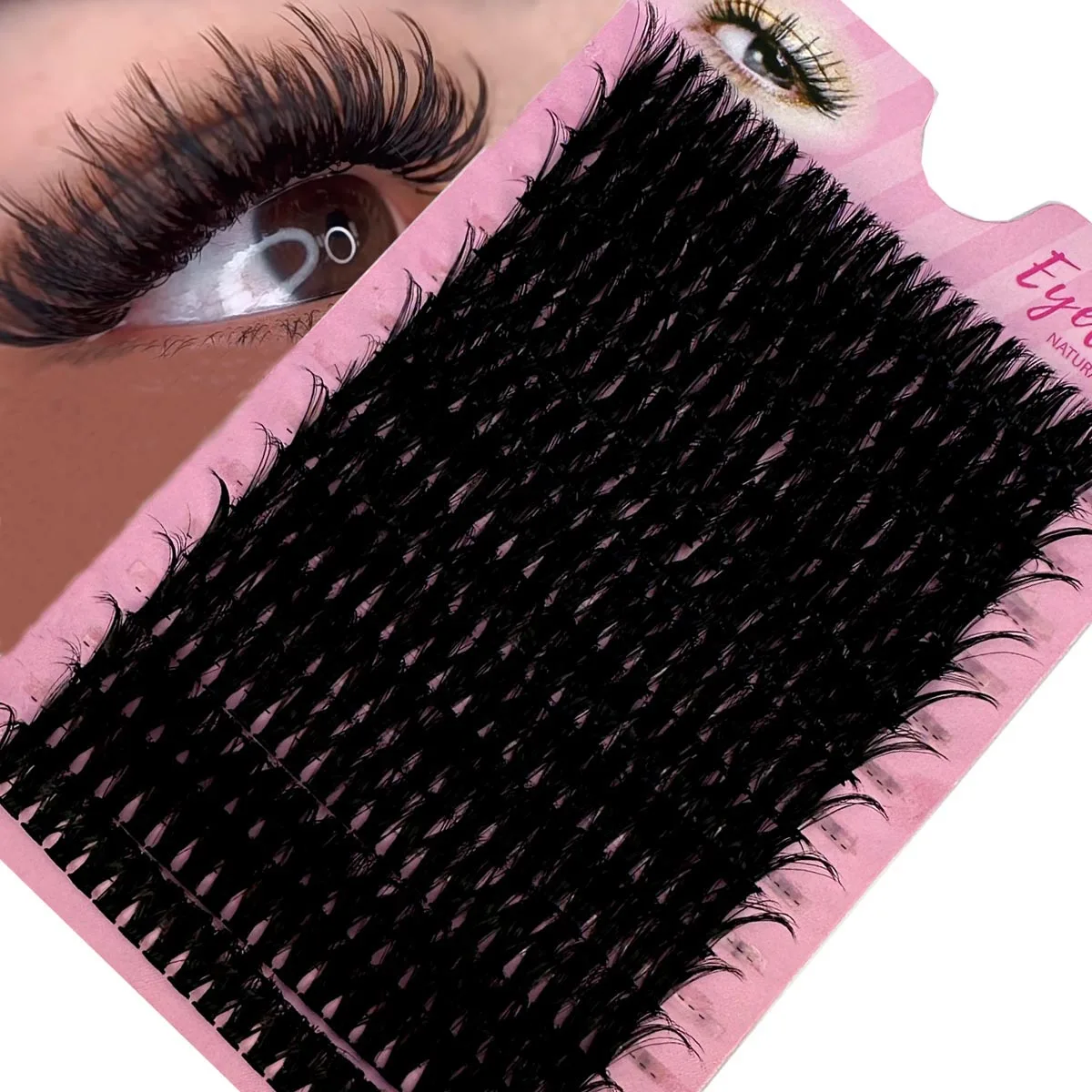 NEW 266 Bundles/Box Individual Lashes 80D Eyelash Extension Natural Style Individual Eyelashes Handmade Eyelash Bundles