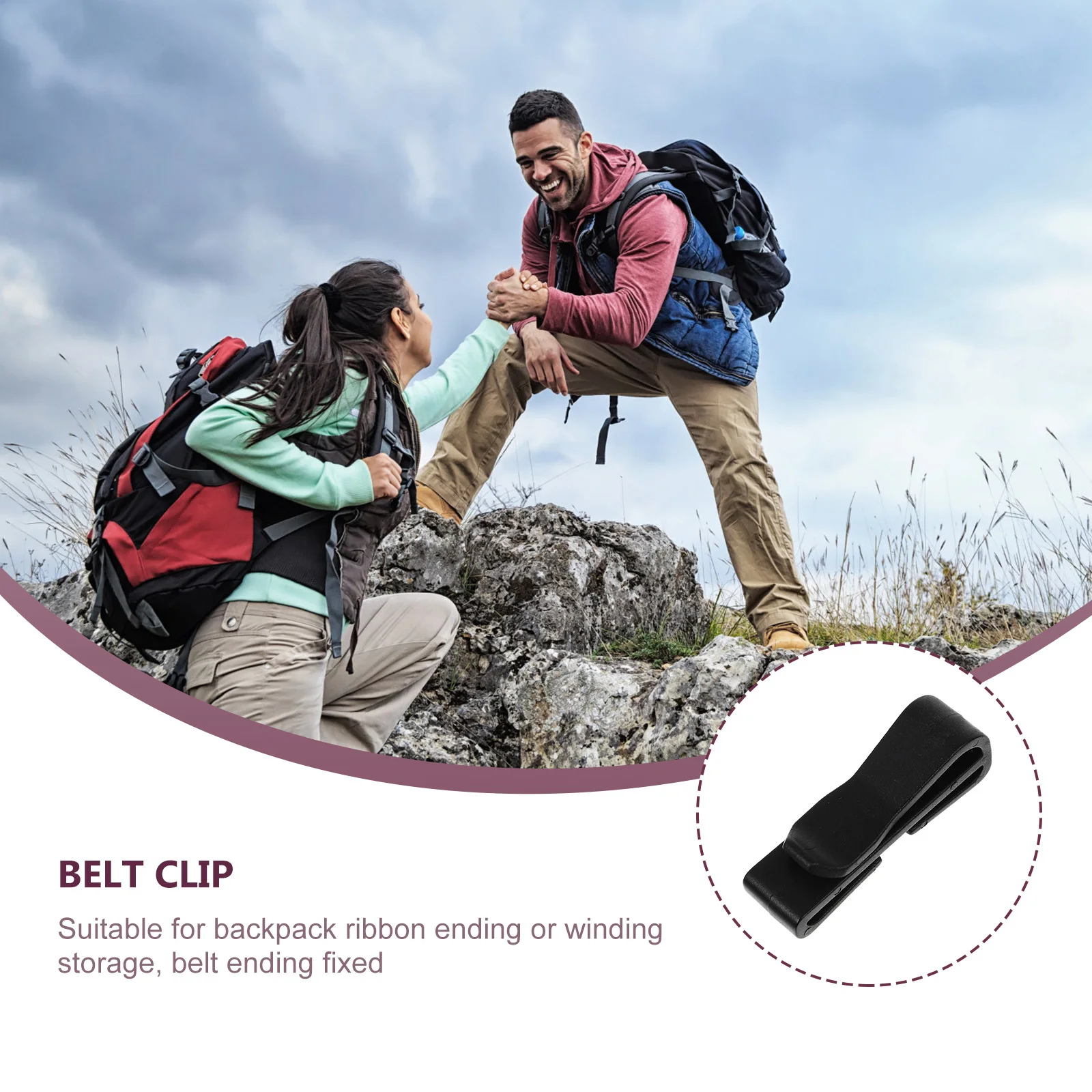 20 قطعة من أبازيم حزام بلاستيكية متينة لحقائب الظهر والتنزه والتخييم سهلة الحمل في المتجر حزام تثبيت مشبك توصيل السحابة