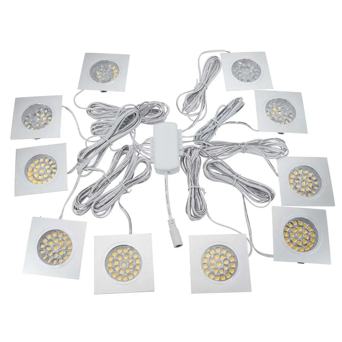 Встраиваемая лампа для дома, прицепа, лодки, фургона, 4-10 шт., 12 В, 24 светодиода