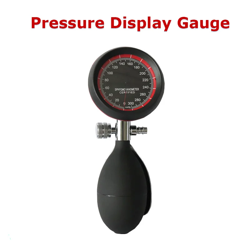 300mmhg Hand-Held Pressure Display Gauge With PVC ball For Aneroid Sphygmomanometer Bloods Pressure Monitors Accessories