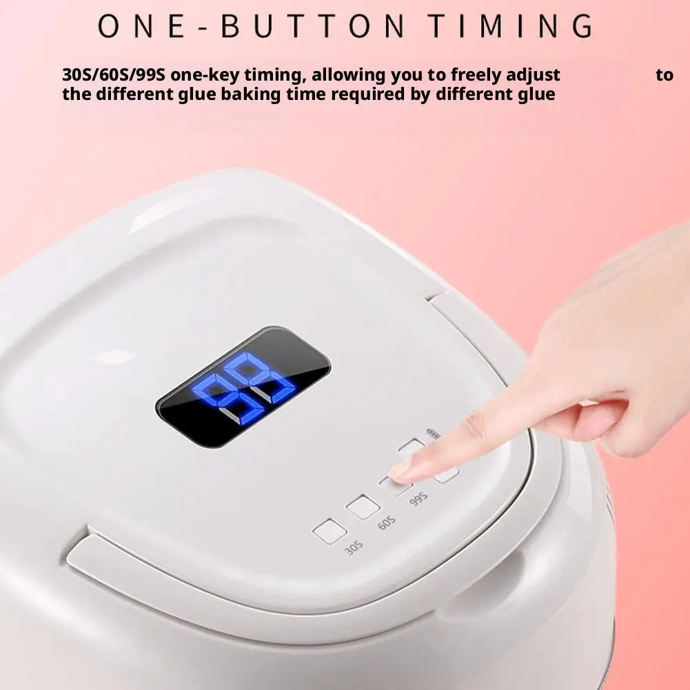 مصباح أظافر LED بالأشعة فوق البنفسجية قابل لإعادة الشحن بقدرة 60 وات، مجفف أظافر لاسلكي أسرع، مصباح معالجة احترافي لأظافر القدم