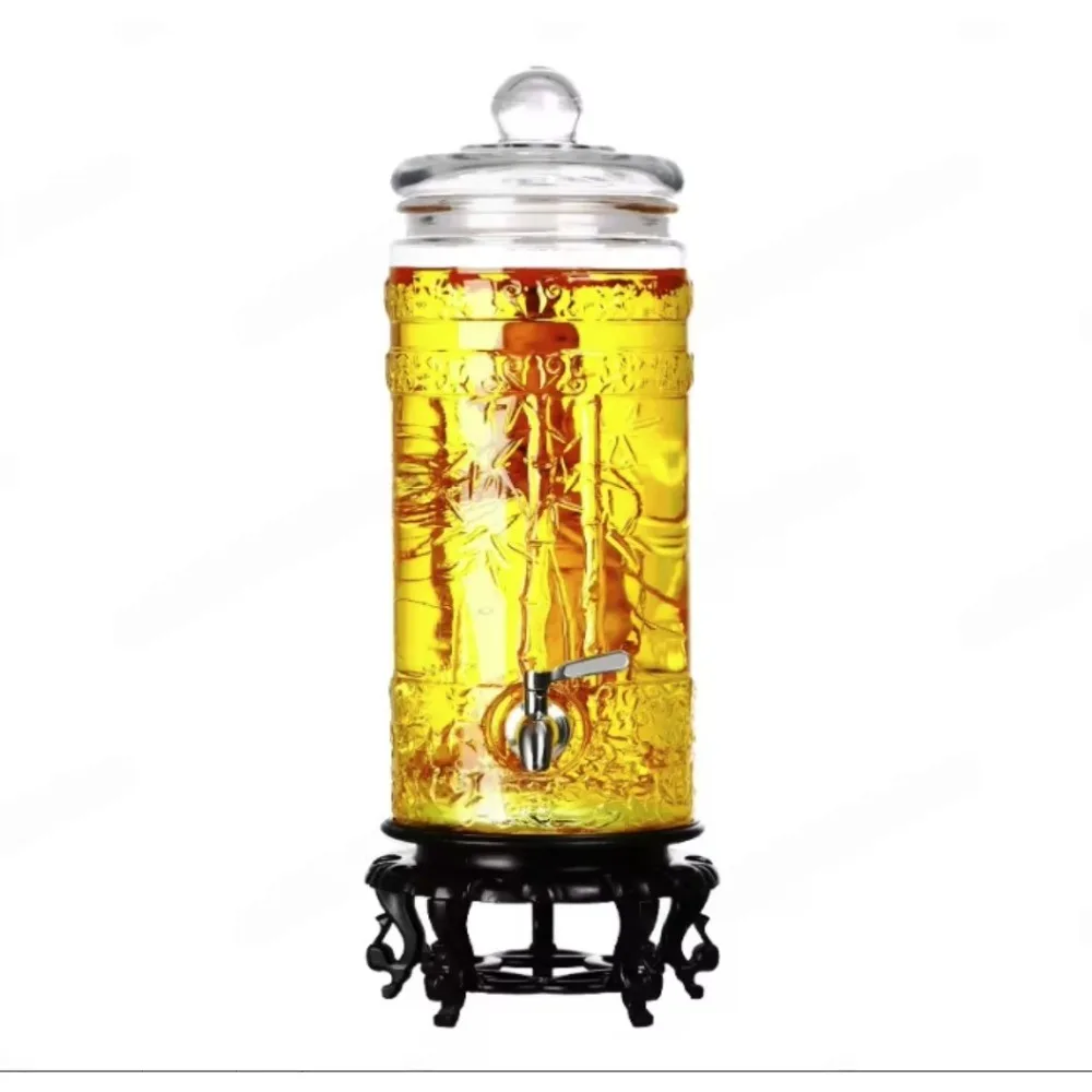 Lead-free thickened Ginseng wine jar Special wine bottle Household 5 kg green plum fruit wine medicinal brewing container