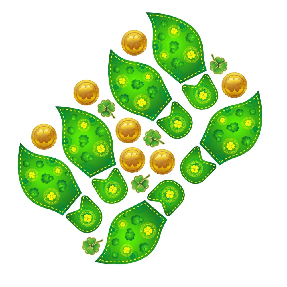 

Waterproof Clover Footprint Sticker Creative Wall Floor Decal St Patricks Day DIY Home Porch Corridor Decoration