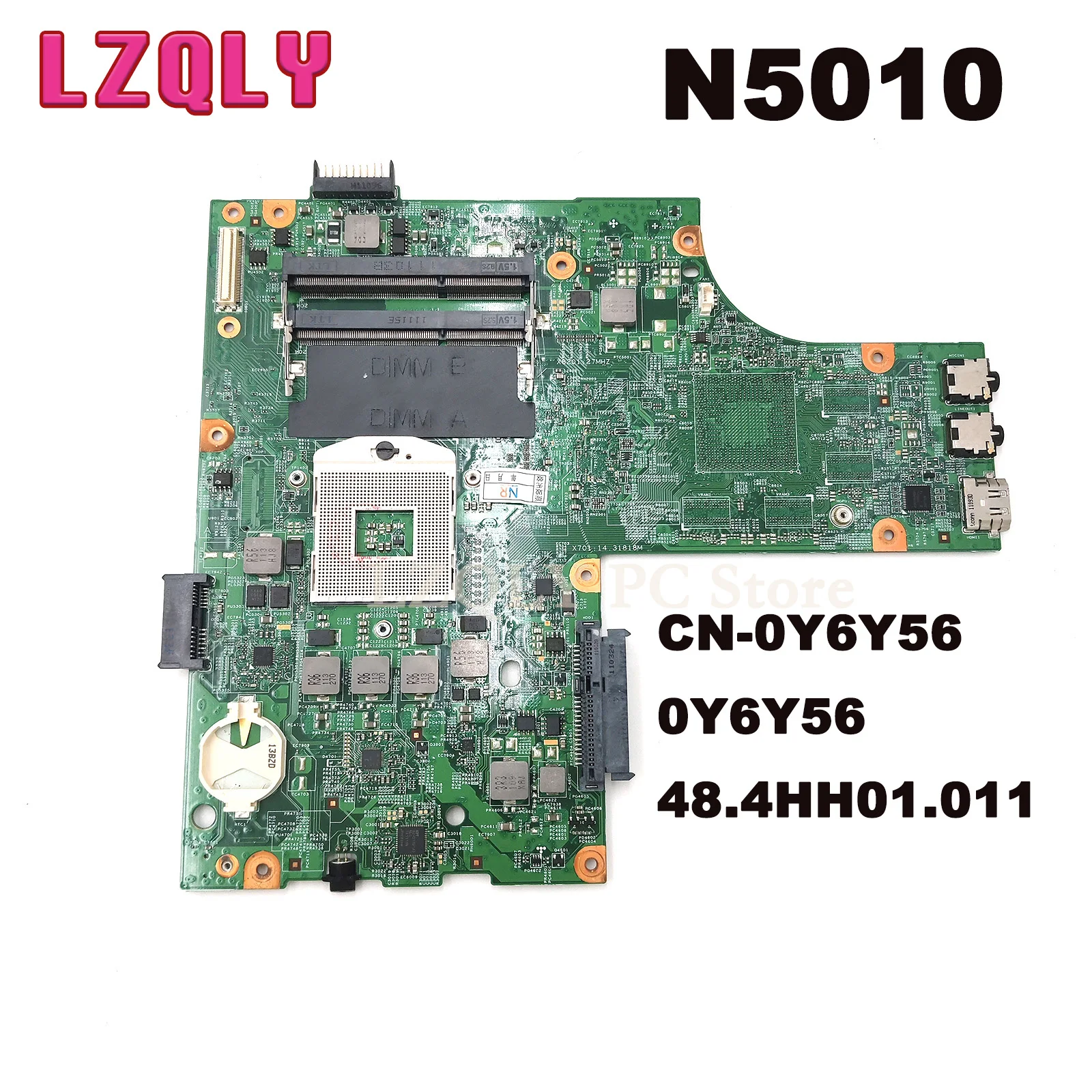 

LZQLY CN-0Y6Y56 0Y6Y56 48.4HH01.011 For Dell Inspiron N5010 Laptop Motherboard HM57 DDR3 Free CPU MAIN BOARD Full Test