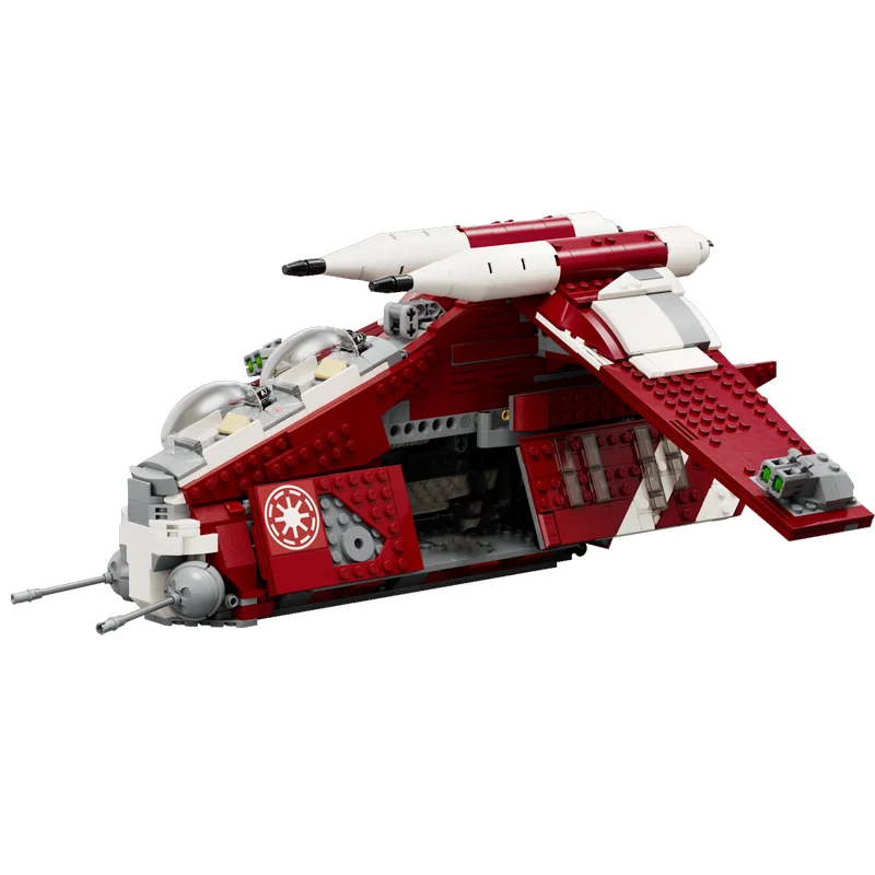 Nieuwe Ruimtevaartuig Plan Republic Dropship Gunship Bouwstenen Brick MOC 1083PCS DIY Monteer Bouwstenen Cadeaus Voor Kinderen Speelgoed - afbeelding 2