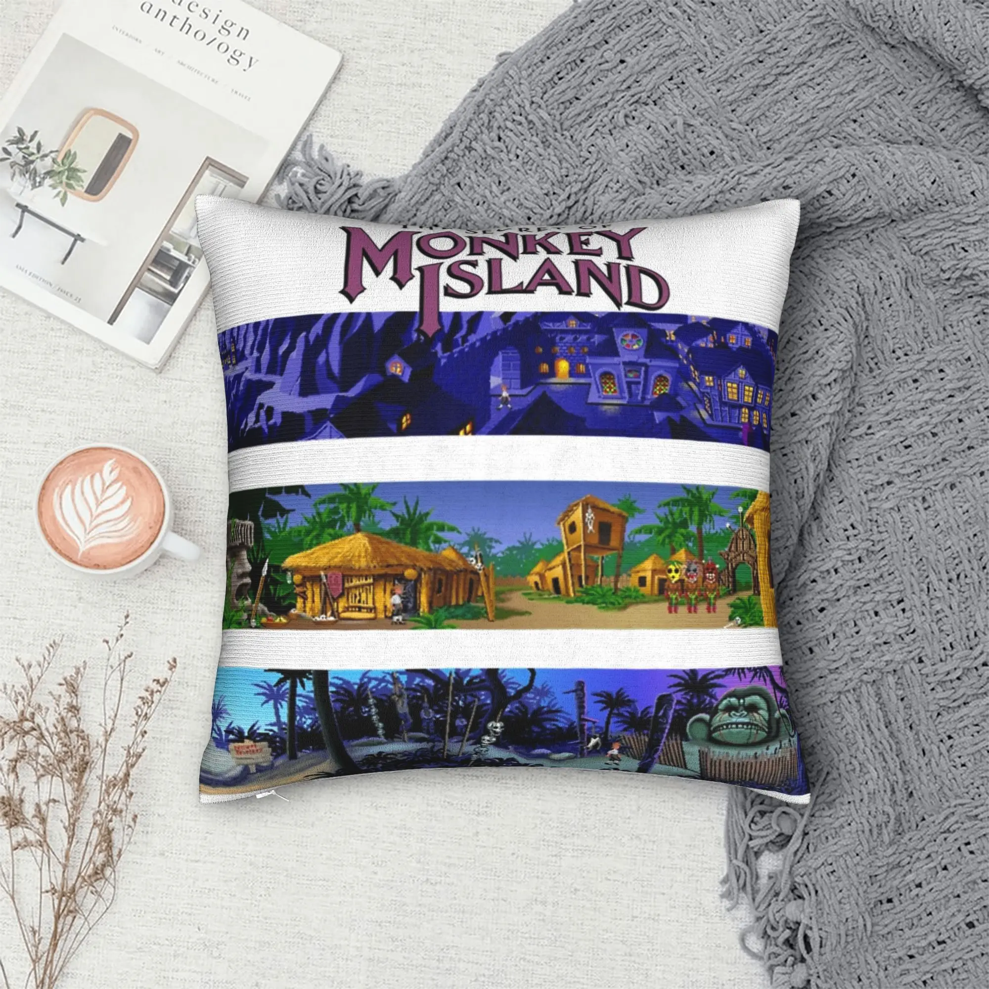 

Новый стиль для гостиной, секрет остров обезьяны, украшение, наволочка Guybrush, наволочки, квадратные, несколько размеров