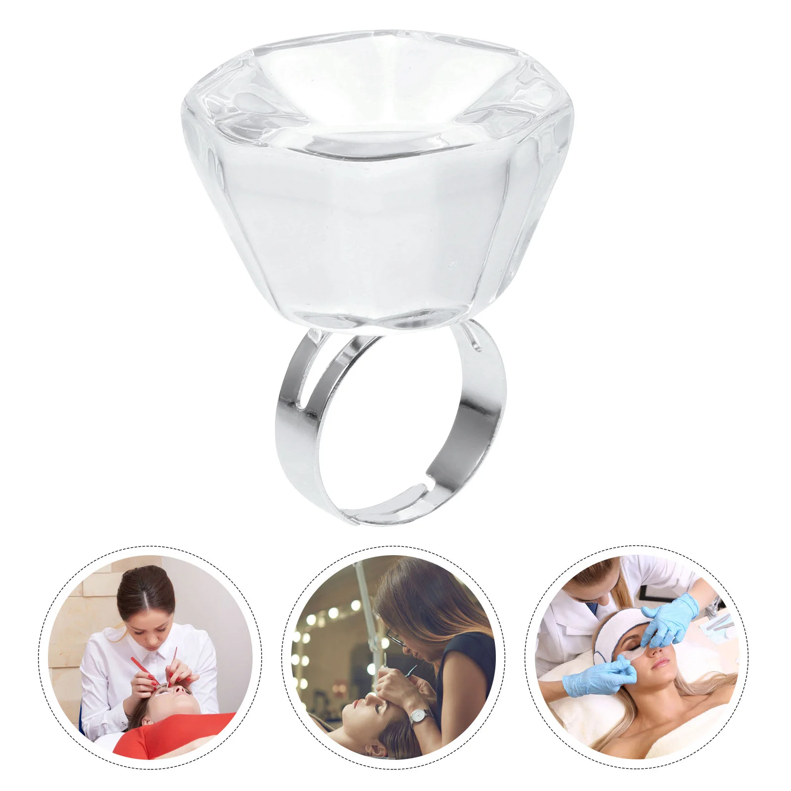 Ring Paint Cup Supplies Pigment Glue Eyelash Grafting Holder Storage Container Extension