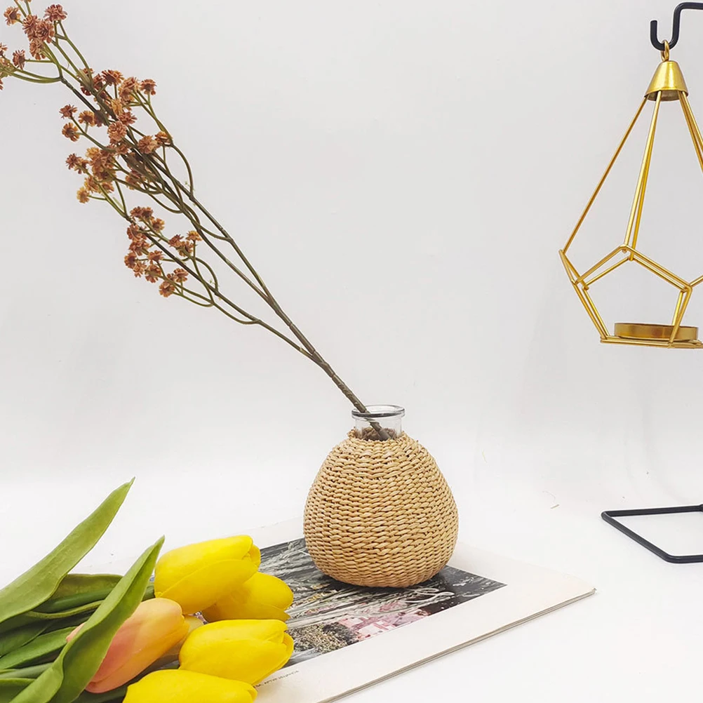 

Artistic Rattan Woven Vase Exquisite Detail Fine Touch Visual Experience Home Decor Rattan Vase Dried Flower Container