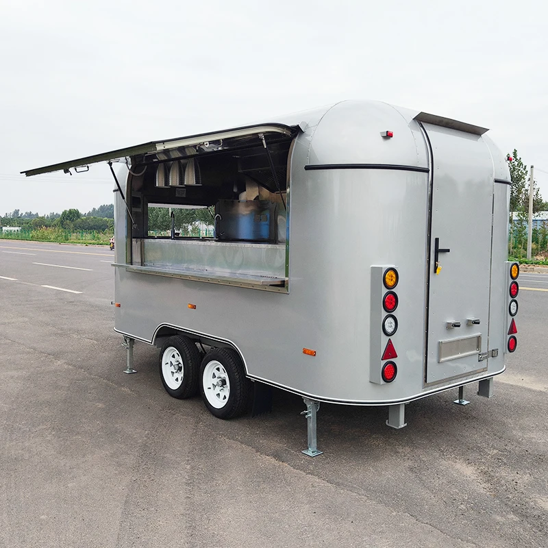 Customize Wholesale Food Truck Customized Mobile Coffee Cart Mobile Bar Trailers Food Kiosk Mobile Restaurant view 5