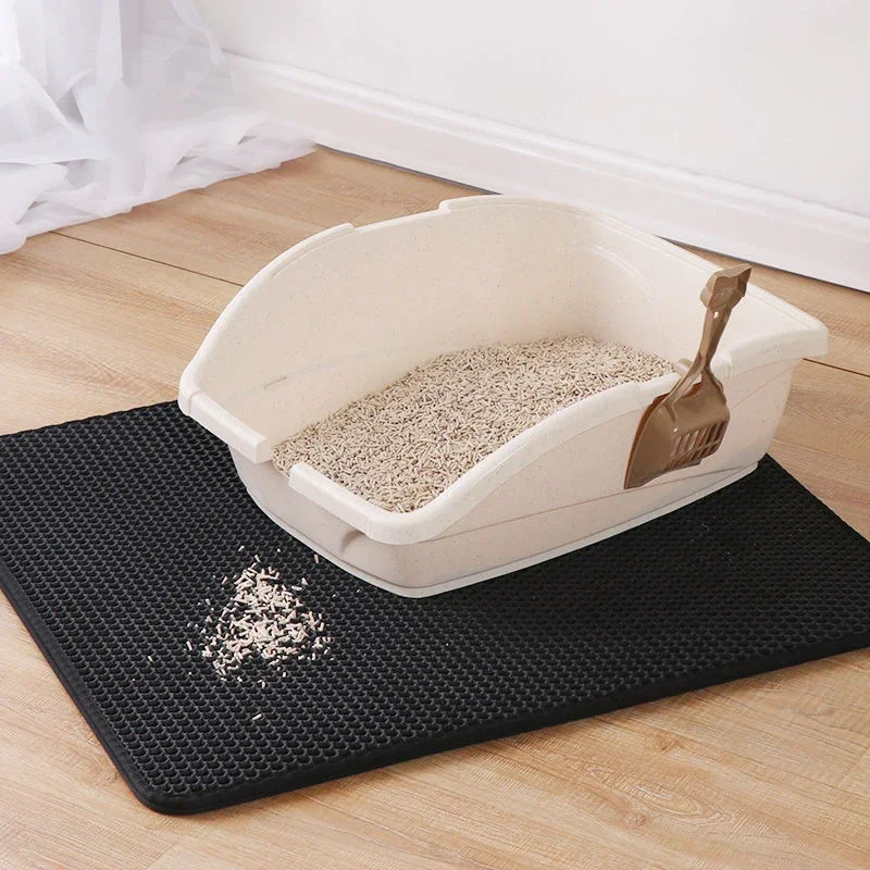 Cat Litter Mat EVA Double Layer Cat Litter Mat Cat Litter Basin Sand Falling Mat Eva Cat Litter Mat Cat Nest Mat Pet Mat