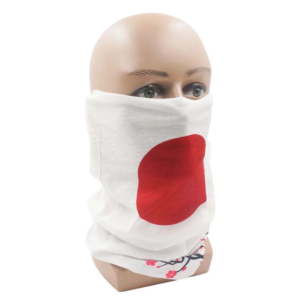 Japan Korea Russia Mongolia Flag Pattern Neck Gaiter Warmer Northeast Asia National Flag Face Bandana Biker Tube Scarf Headwear