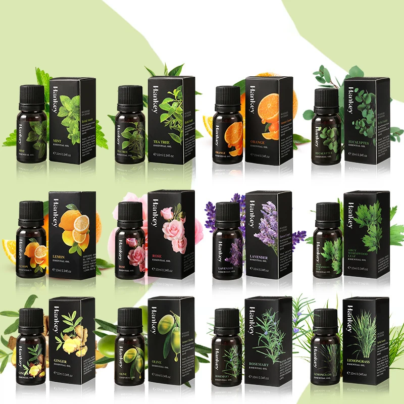 1 szt. 10ML lawendowej trawy cytrynowej różana mięta cytrynowo-pomarańczowy drzewo herbaciane rozmaryn eukaliptus cytrynowy imbir olejku aromaterapeutycznego olejek