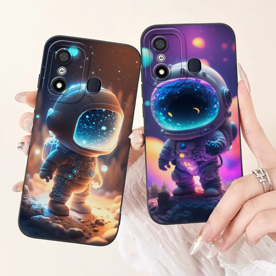 Casing ponsel ITEL A27 P17 A551L, pelindung silikon lensa lunak Jelly kartun kelinci Panda lucu untuk ITEL A27 P17 A551L