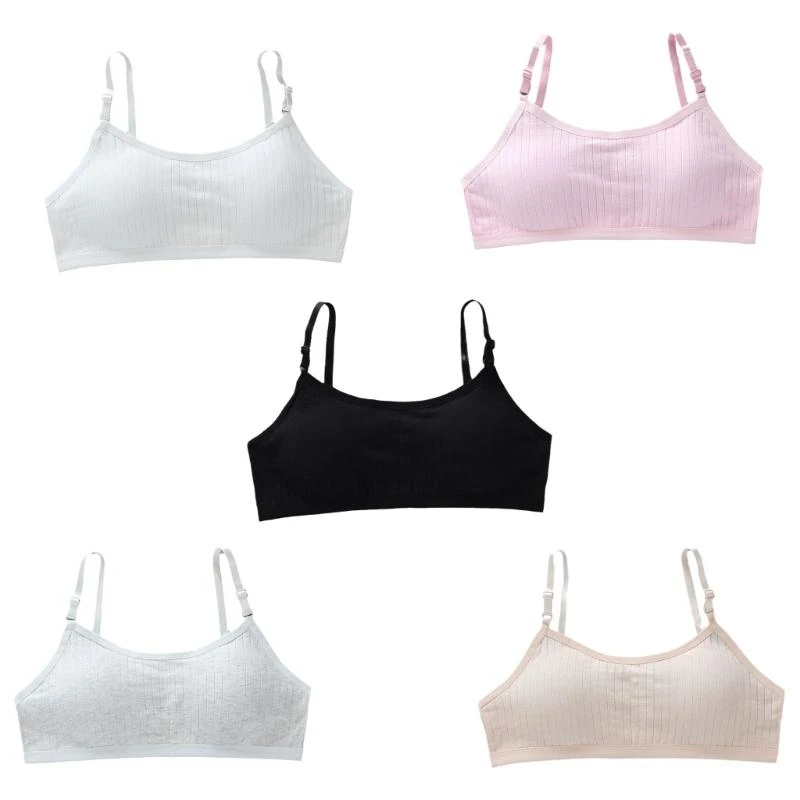

Sports Training Bra Cotton Tube Tops Bralette Junior High School Girl Lingerie G2TD