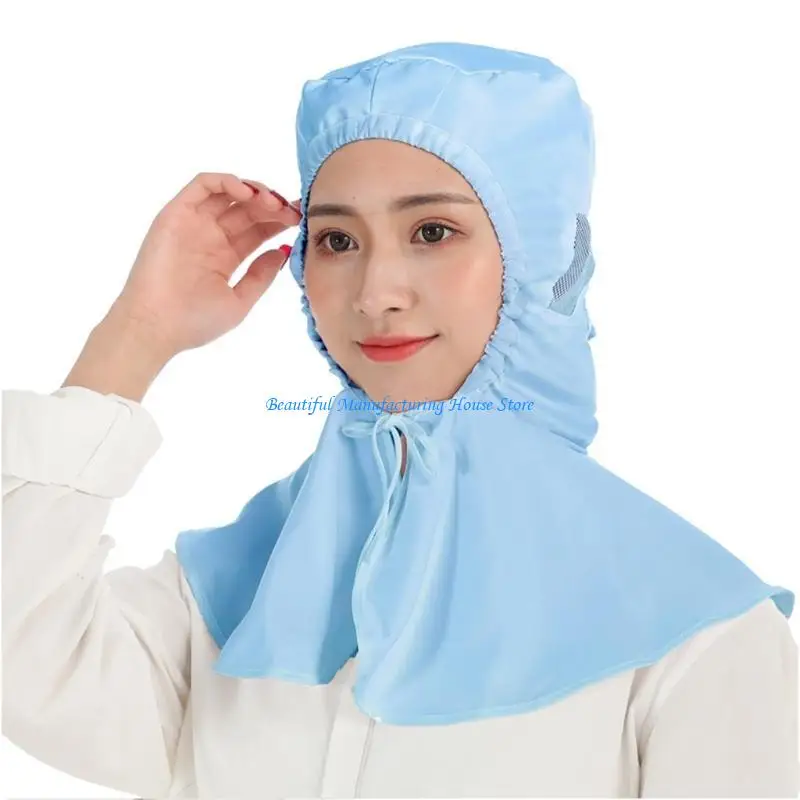 

E56A Dustproof Work Hat for Catering and Industry Practical Workshop Neckcover Hat