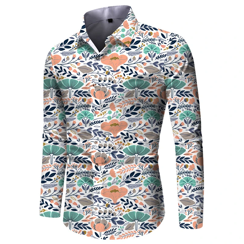 

Luxury Shirt Flower 3d Printed Shirts Men Women Fashion Oversized Blouse Men's Lapel Shirt Beach Camisas Male Clothing Bussiness