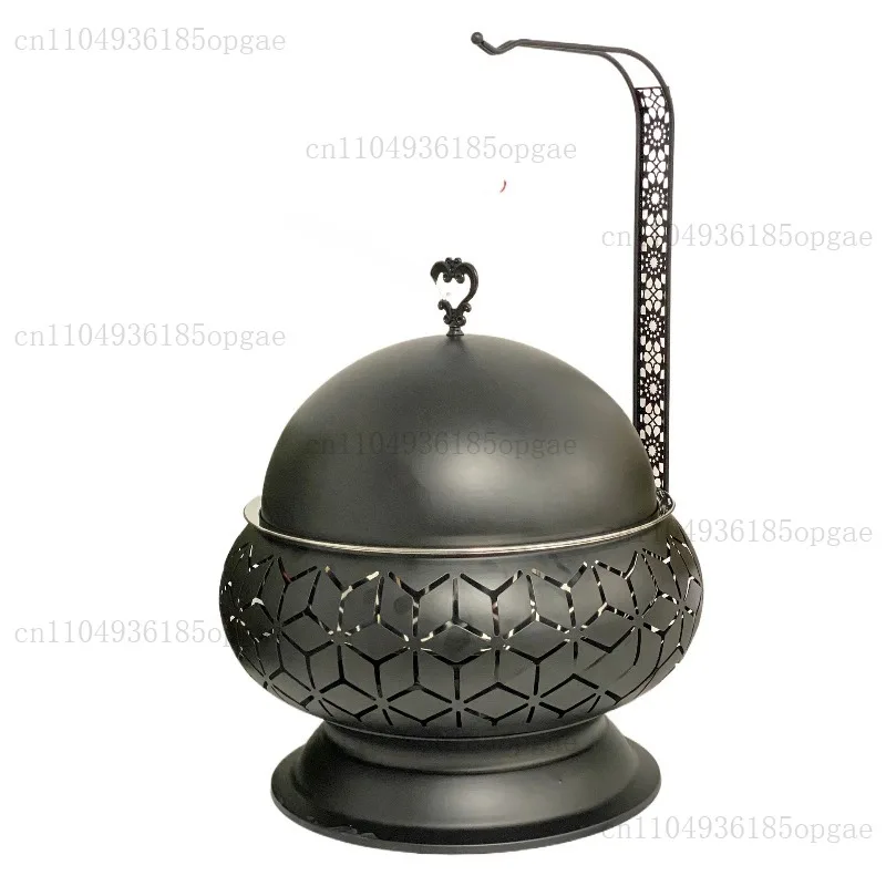 Golden Fancy Elegant Teapot with Hanging Glass Cover Stylish
