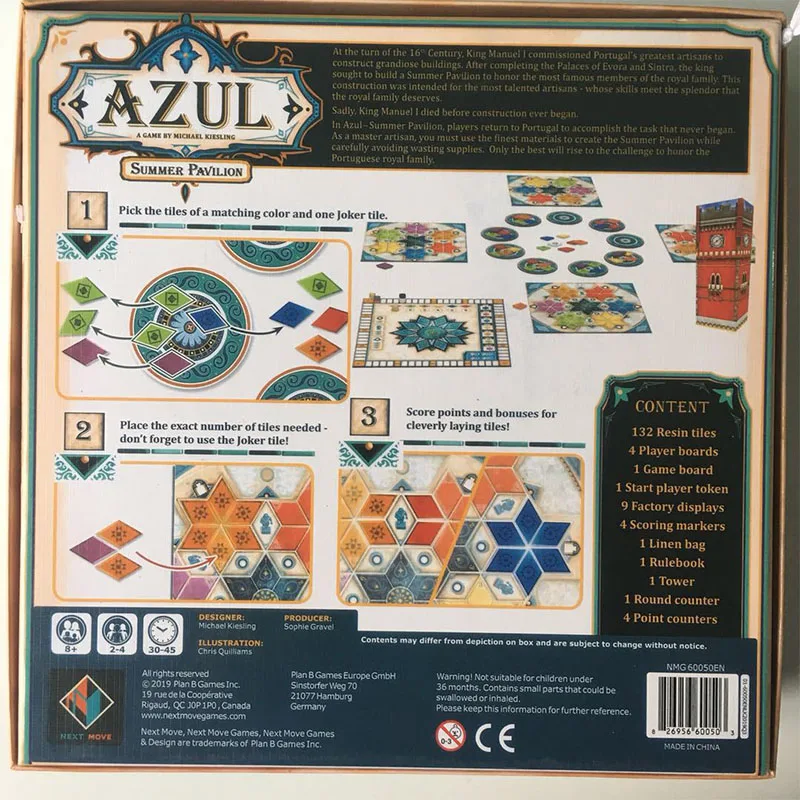 All English Painted Brick board games Master Painted Brick Story Azul Board Games Card plan B Games 2-8 friends Party games