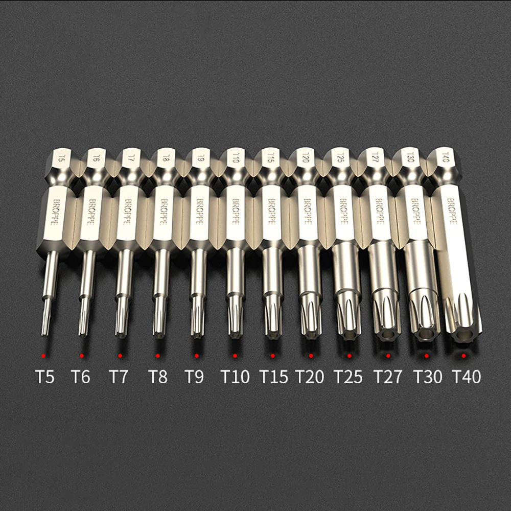 1/4-Zoll-Sechskant-Bits-Treiber, manipulationssicher, Sicherheitsbohrer, magnetischer Bit, Torx-Kopf-Schraubendreher-Bits, 50/150 mm, T10, T15, T20, T25, T27, T30, T40