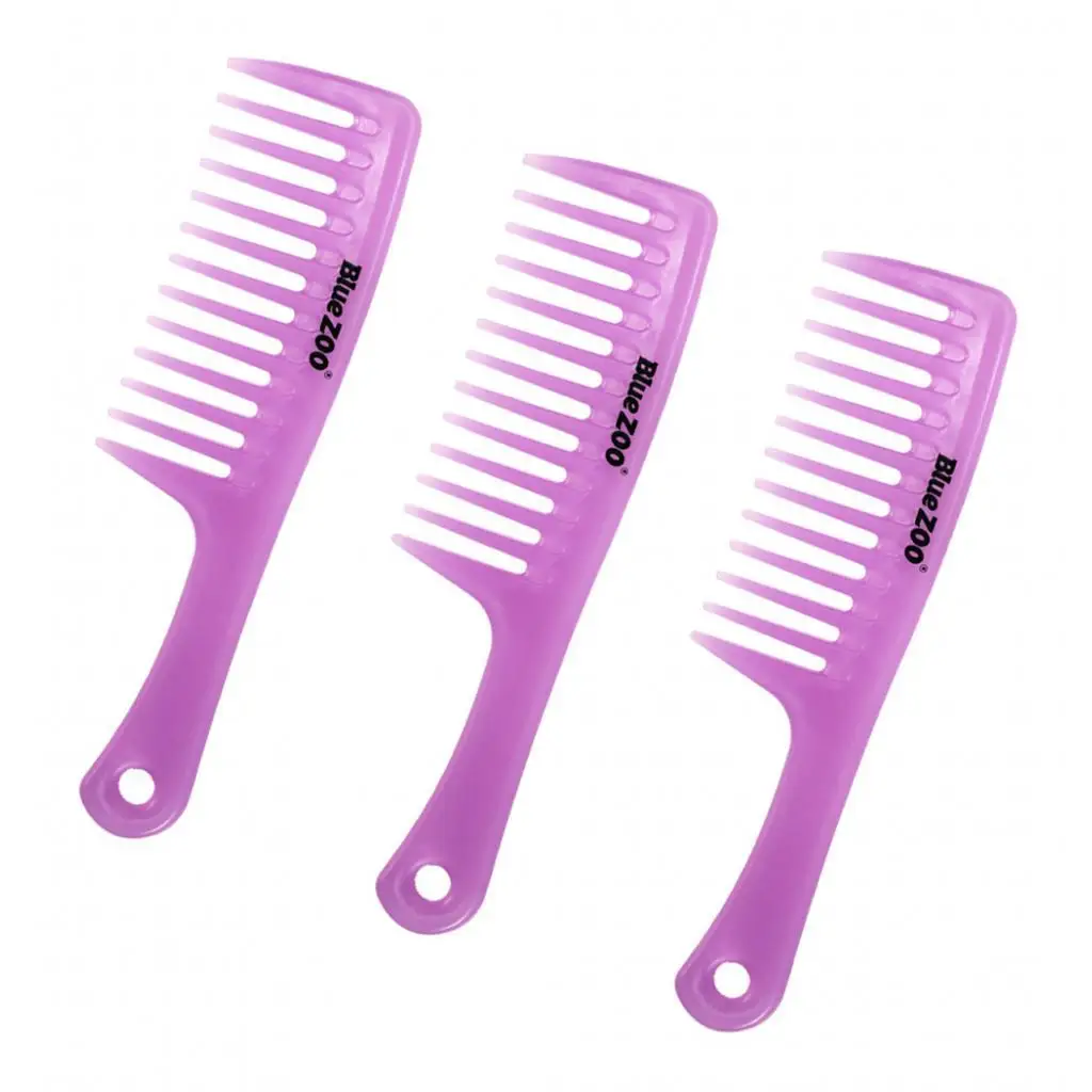 High Temperature Resistant Hair Comb Wide Tooth Plastic Handle Anti Static Brush for Hair Styling and Care