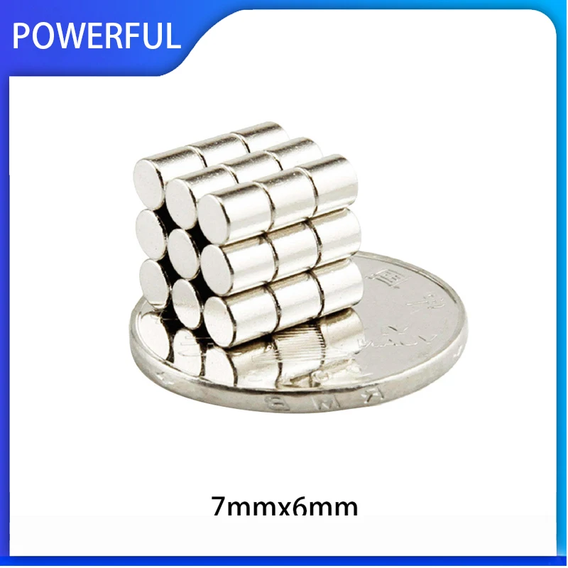 

20~300PCS 7x7mm N35 NdFeB Countersunk Round Magnet 7mm x 7mm Super Powerful Strong Permanent Magnetic imane Disc 7*7mm