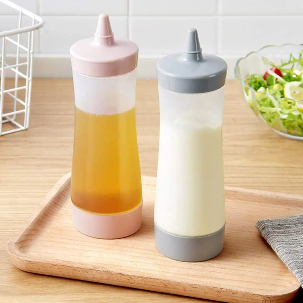 3 Pcs Squeeze Squirt Condiment Bottles Ketchup Bottle Mustard Sauce Containers for Kitchen Condiment (Beige)