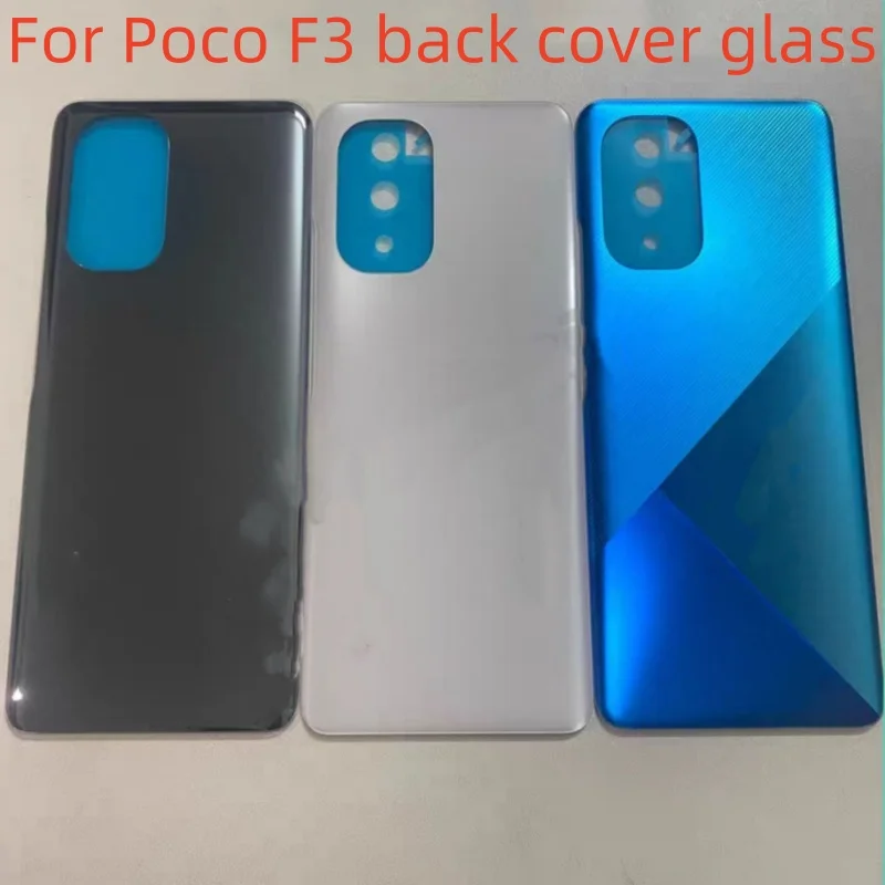 

Back cover For Xiaomi Poco F3 Battery Back Cover Glass Panel Rear Door Battery Housing Case Adhesive Replace Lens