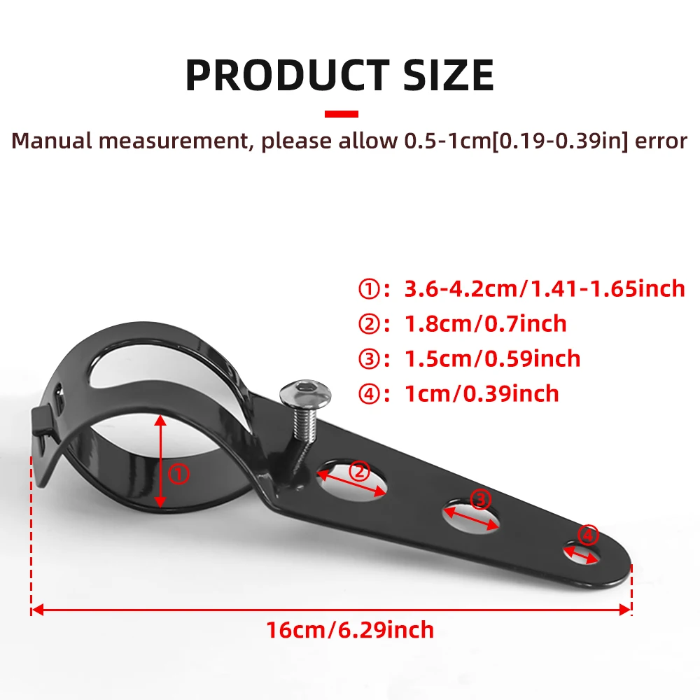Universal Motorcycle Headlight Mount Bracket Fork Ear Chopper Headlamp Holder Clamp Adjustable Motor Fork Mount