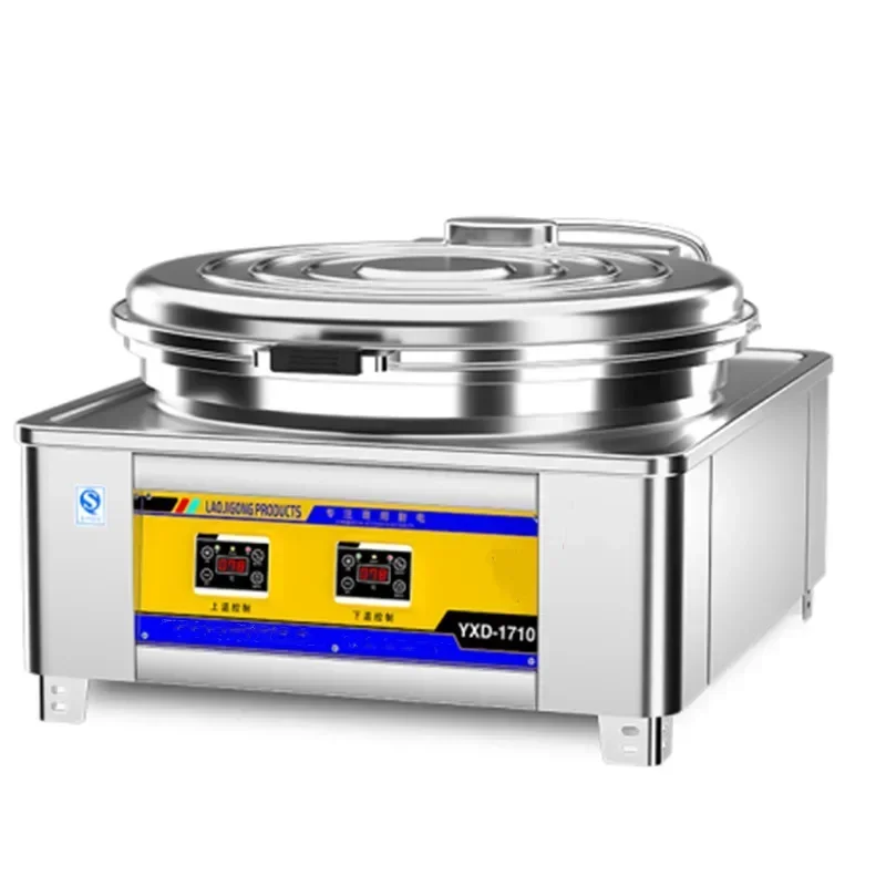 Aparatos comerciales, máquina para hacer tortitas y pasteles de mil capas, tipo 80, gran calibre, olla calefactora de doble cara, sabor a salsa, bollo de pasteles