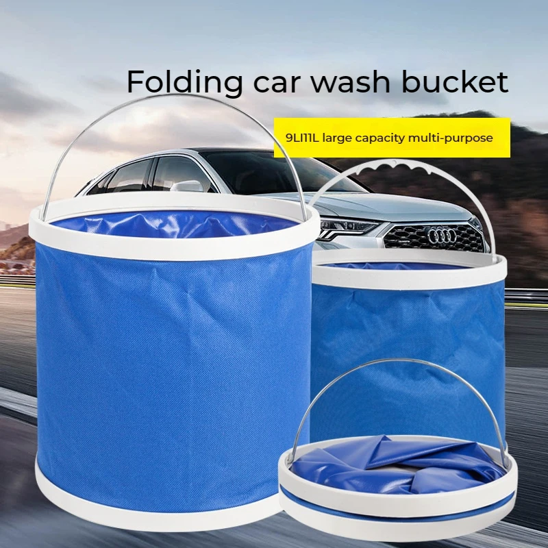 

Foldable Bucket Bucket for Car Washing Portable Multifunctional Collapsible Water Bucket for Camping Fishing Boating Cleaning