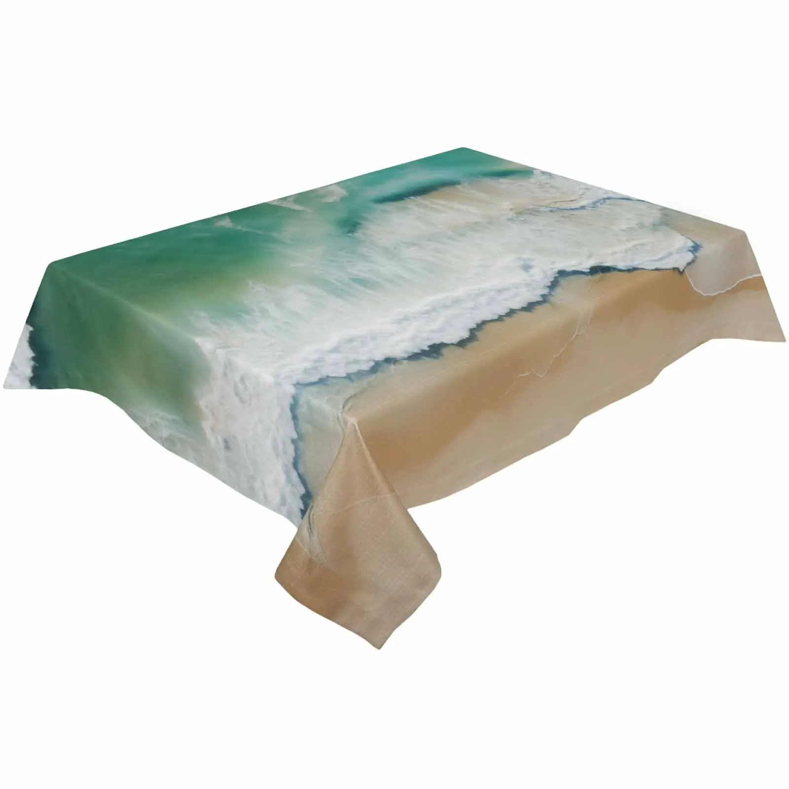 Ocean Beach Summer Vacation Waterproof Tablecloth For Table Kitchen Decorative Coffee Cuisine Party Table Cover