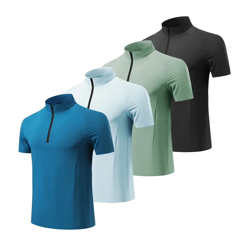 Men Women Compression Running Short Stand Collar T Shirt Fitness Sport Basketball Football Skiing Training Gym Bottom Clothes 20