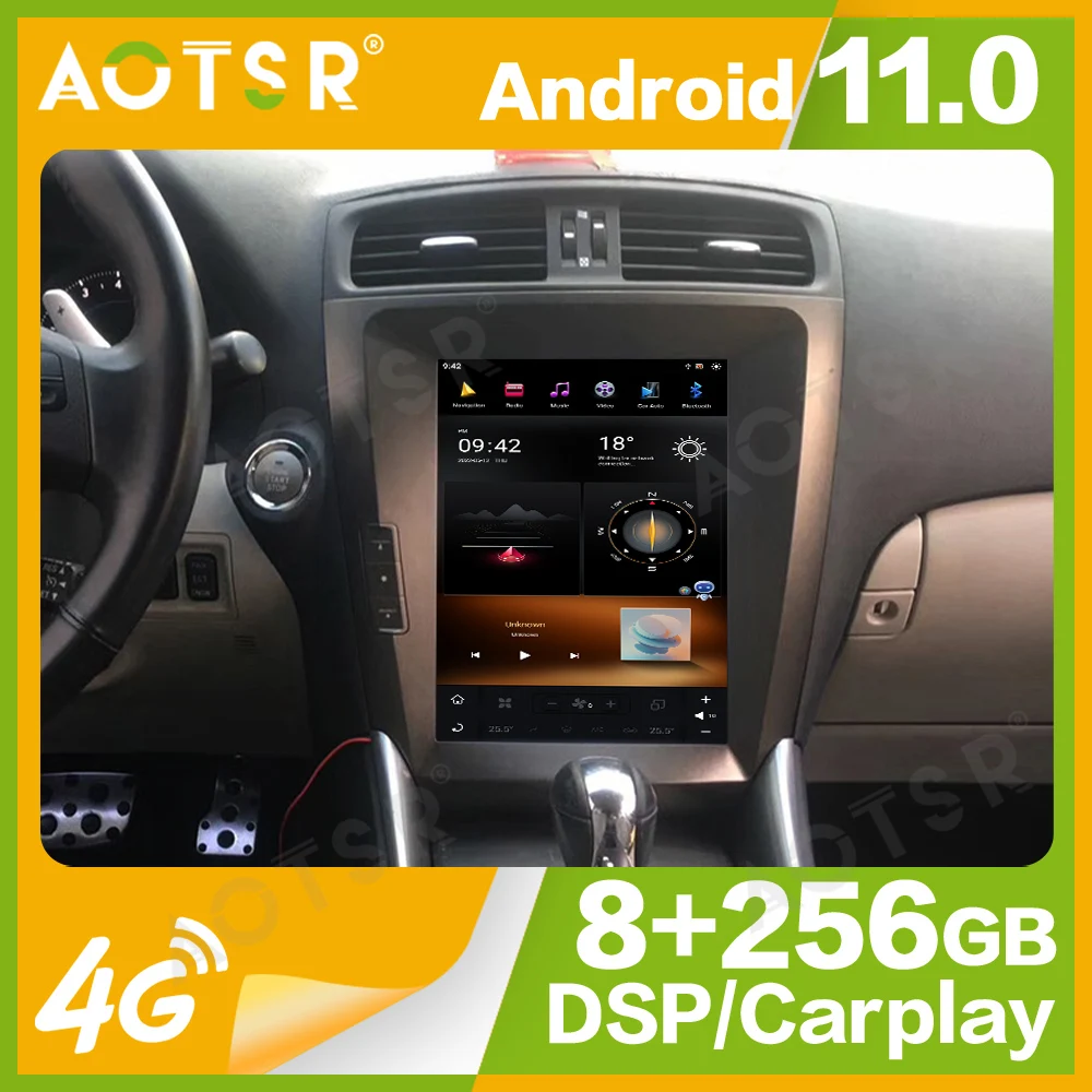 10.4'' Qualcomm 8 core  For Lexus IS 2005-2012 Car Radio Multimedia Player Android 11 Auto GPS Navi Carplay Head Unit 2Din