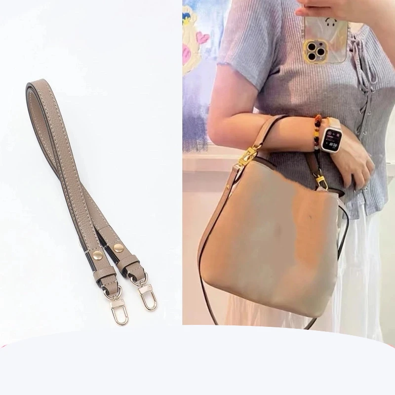 Elephant Grey Bucket Bag Grey Shoulder Strap Accessory Replacement  Bag Crossbody Leather Strap Women's Bag Strap