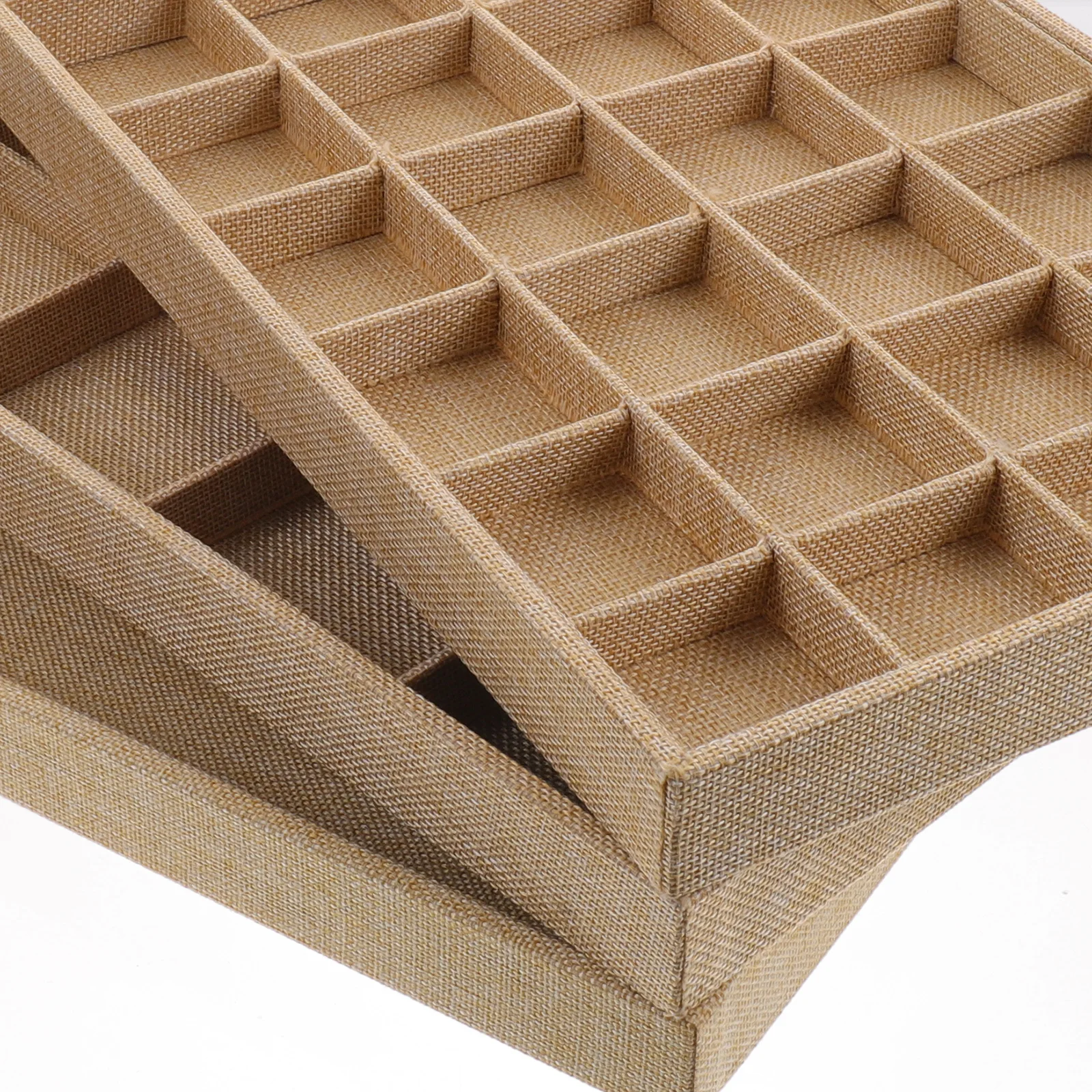 

3 шт., штабелируемый ящик для хранения ювелирных изделий, органайзер, лоток, держатель для белья для колец, ожерелий, браслетов, дисплей, органайзер для ювелирных изделий