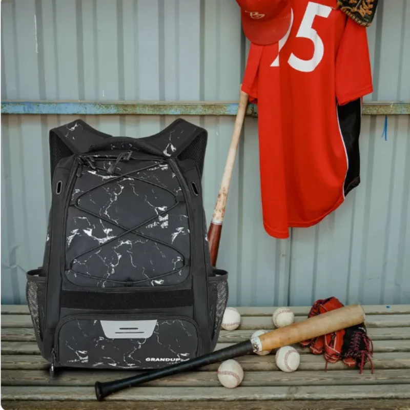 Baseball Softball Backpack with Shoes Compartment Outdoor Softball Bat Bag for Youth Adult Large Capacity Sports Shoulder Bag